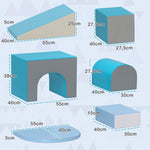 7PCS Module motricité bébé parcours motricité bébé en mousse EPE pour enfants d'âge préscolaire, multicolore