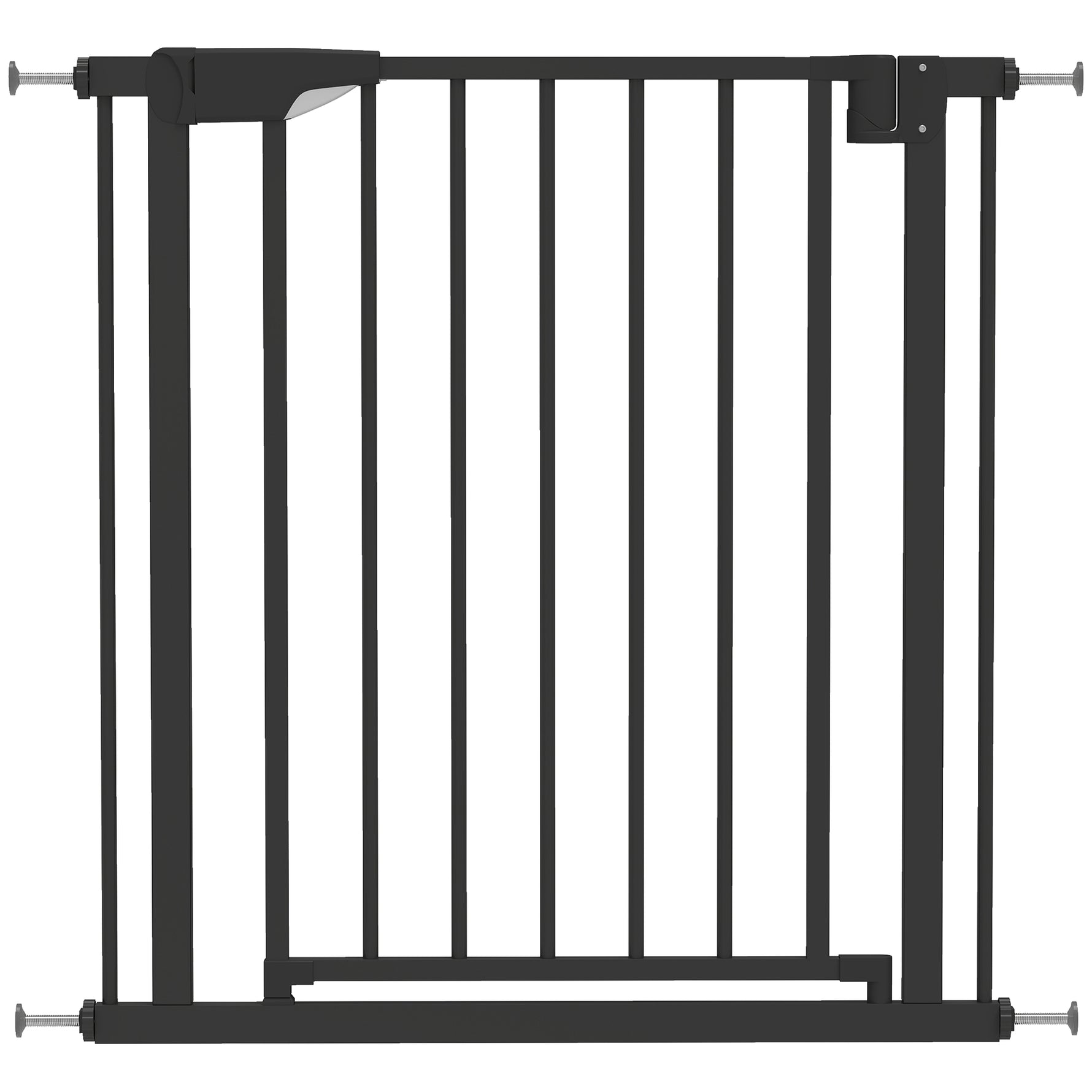 Barrière de sécurité pour chiens et bébés 76 à 81 cm avec extension fixation par pression sans perçage blanc