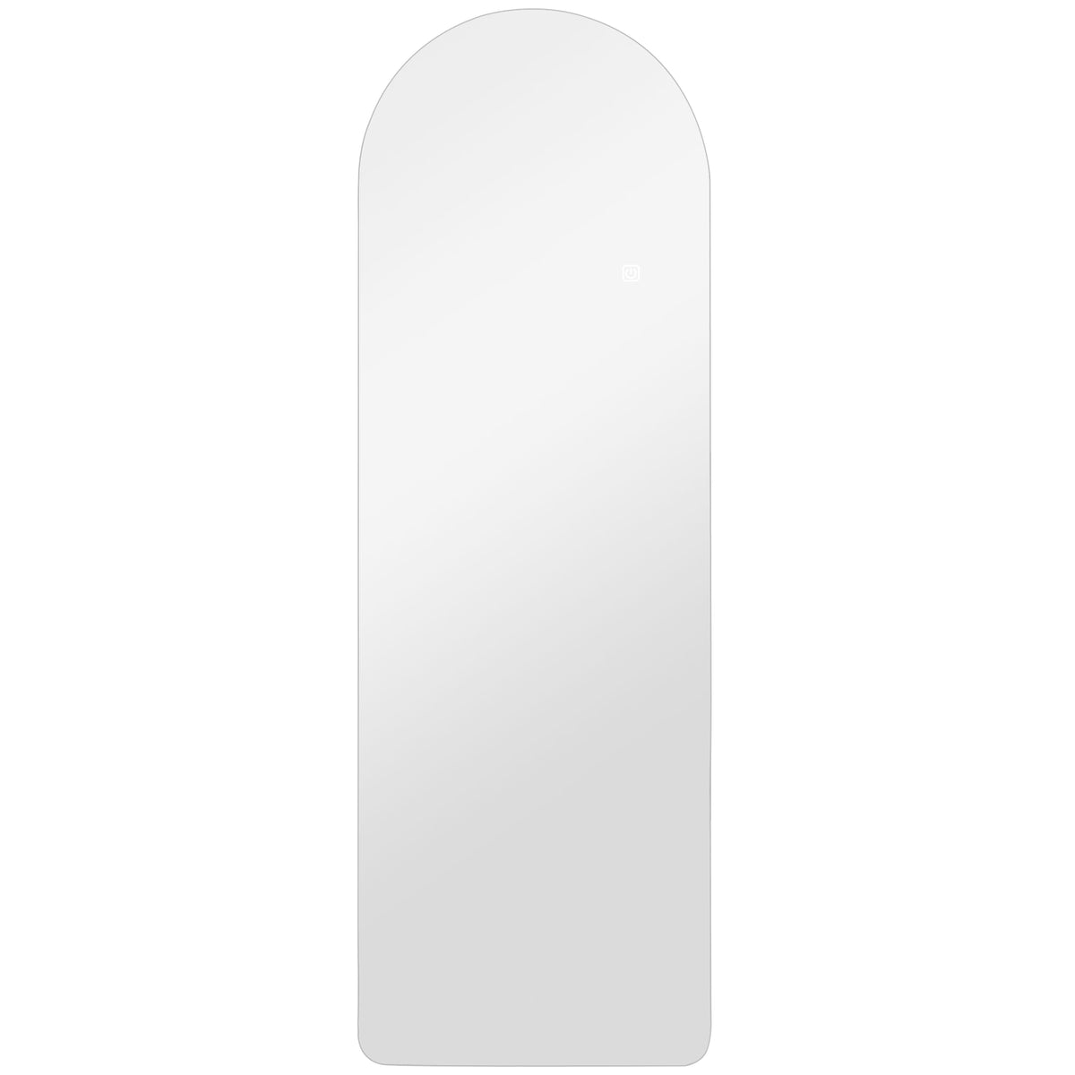 Grand miroir mural 120 x 40 cm avec éclairage LED miroir arqué, intensité variable et 3 couleurs d'éclairage transparent