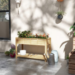 Jardinière sur pieds avec séparateur amovible, étagère, Inserts d'irrigation, feutre de drainage 115L x 46l x 75H cm