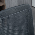 Chaise de bureau ergonomique hauteur réglable piètement chromé pivotant 360° revêtement maille gris foncé