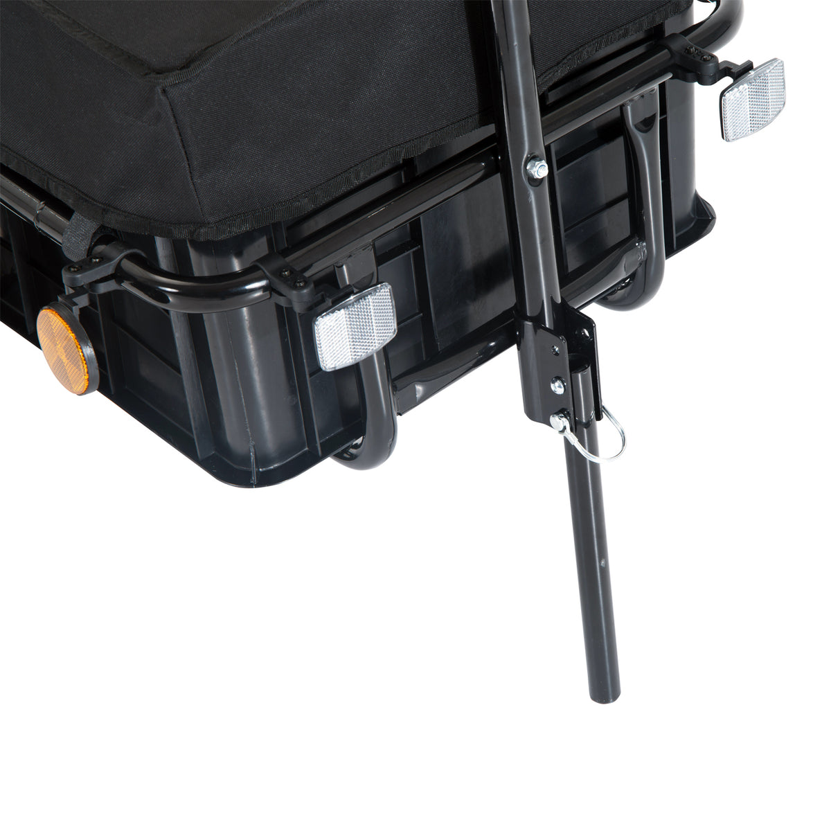 Remorque vélo remorque de transport pour vélo 144L x 59l x 80H cm barre d'attelage universelle acier noir