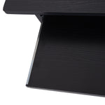 Bureau d'ordinateur, bureau avec rangement, plateau pour clavier et support de moniteur, 80 x 45 x 75 cm, noir