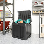 Coffre de rangement exterieur 121L, coffre de jardin avec poignées, conteneur étanche, 56 x 45 x 53 cm, noir