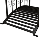 Pont de Jardin Pont en acier avec Garde-corps latéraux, Charge Maximale 120 KG, décoration Jardin, 119 x 67 x 70 cm noir