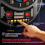 Jeu de fléchettes électronique avec embouts souples, doubles écrans LED, 33 jeux, 202 variations, jusqu'à 8 joueurs