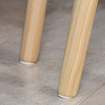 Juego de 2 mesas nido de diseño escandinavo con patas de madera y tablero de madera, blanco