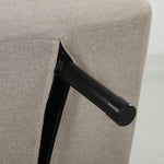 1-persoons slaapfauteuil, 3-in-1 slaapstoel met verstelbare rugleuning, kussen, brede zitting, lichtbruin