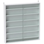 Vitrine pour collection vitrine murale 80 x 9,5 x 83 cm 6 étagères réglables en hauteur 2 portes coulissantes en verre