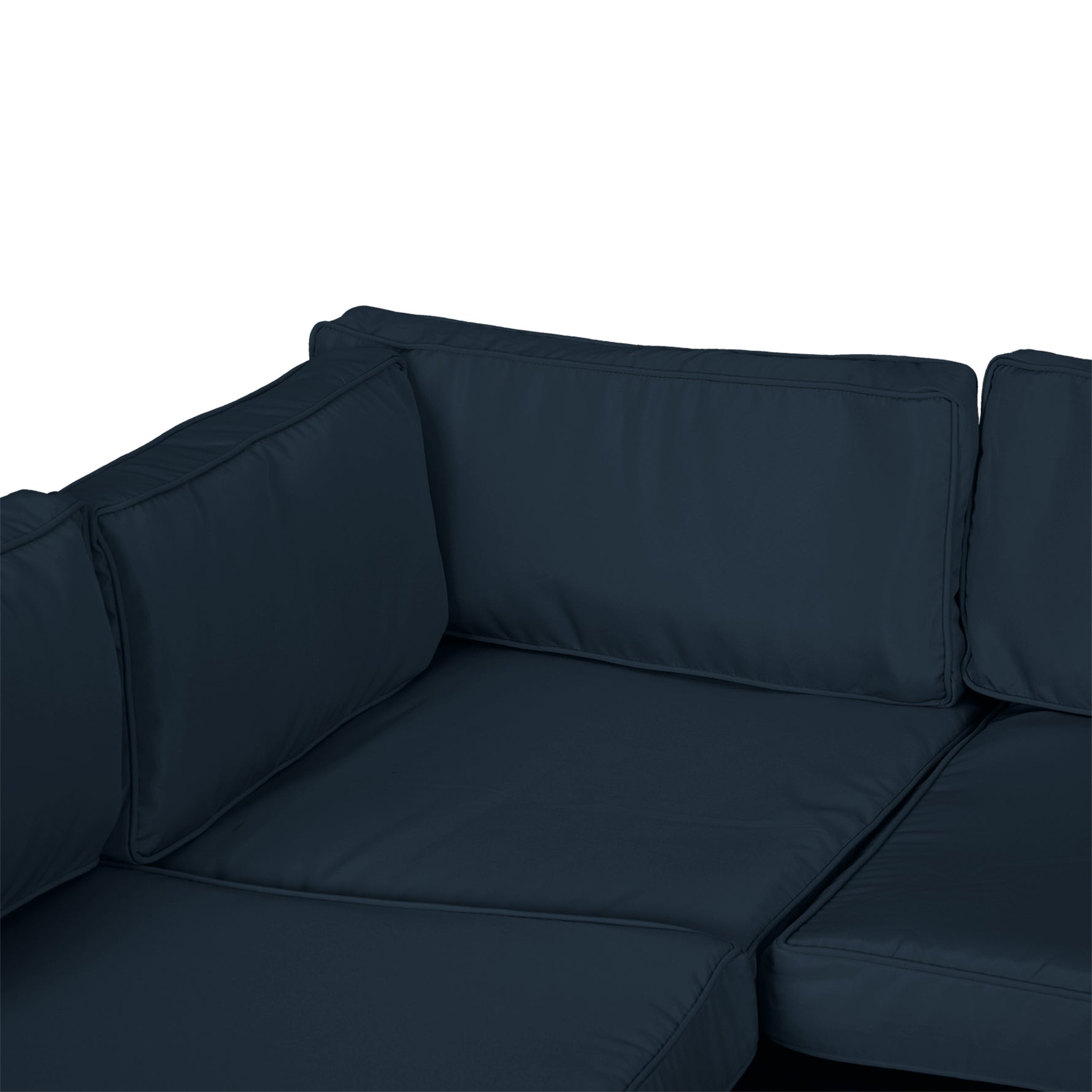 Lot de 14 Housses de Rechange Coussins Salon de Jardin - 6 Housses Coussin d'assise, 8 Housses Coussin Dossier Bleu