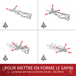 Sapin de Noël Artificiel 150H cm 454 Branches épines Imitation Nordmann Grand réalisme Vert