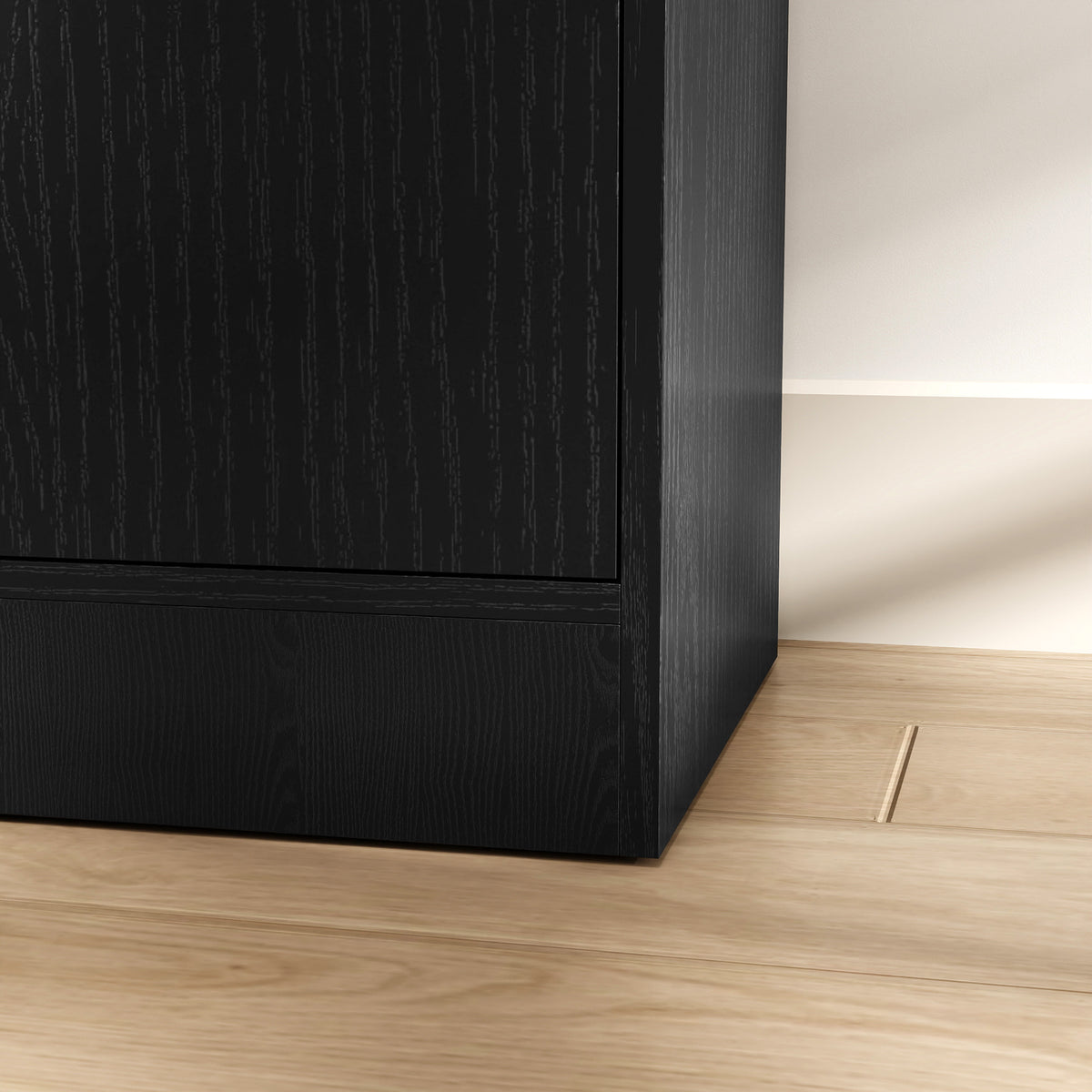 Colonna da bagno a 6 livelli, mobile contenitore stretto, 2 ante e 4 ripiani regolabili, 40x35x180cm, nero