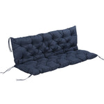 Coussin Matelas Assise Dossier pour Banc de Jardin balancelle canapé 3 Places Grand Confort 150 x 98 x 8 cm Bleu