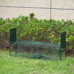 Piège Vivant Cage Attrape 100 x 25 x 28 cm Piège Fouine pour Martres, Rats, Souris - 2 entrées + poignée - métal vert