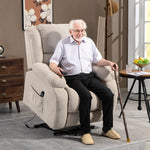 Fauteuil releveur électrique massage et chauffage avec repose-pied, dossier inclinable, télécommande et poche latérale
