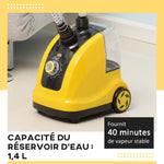Défroisseur vapeur vertical défroisseur à vêtements 1,4 L 1950 W débit vapeur 32g/min tige telescopique jaune noir