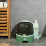 Maison de toilette, bac à litière fermé pour chat Compartiment Inférieur Amovible pour un Nettoyage Facile Pelle inclus