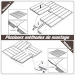 Caillebotis - Dalles terrasse - Lot de 9 - emboîtables, Installation très Simple - Petits Carreaux Composite Plastique Imitation Bois Chocolat