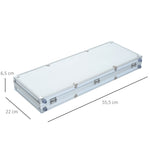 Mallette de Poker Coffret de Poker Complet avec 500 jetons 2 Jeux de Cartes + 5 dés Bouton Dealer 2 clés alu.