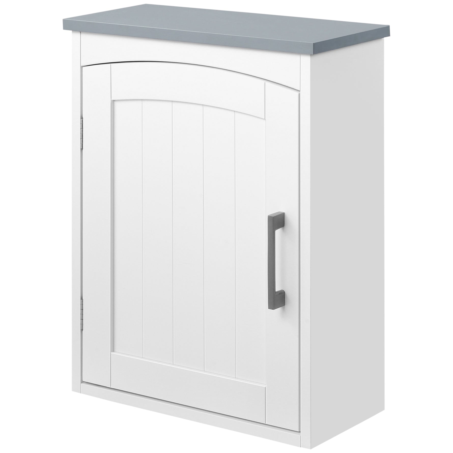 Meuble wc suspendu armoire à pharmacie murale armoire salle de bain rangement avec porte et étagère réglable - 41 x 18,5 x 52 cm - MDF - blanc