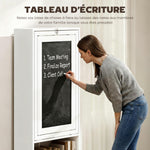 Bureau avec rangement pliable murale rabattable avec bibliothèque poste de travail tableau à craie et étagère réglable