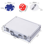 Mallette de Poker Coffret de Poker Complet avec 200 jetons 2 Jeux de Cartes + 2 clés Aluminium