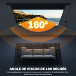 Écran vidéoprojecteur 100 Pouces, 16:9 4K HD montage mural ou plafond, panneau de commande et télécommande
