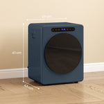Sèche linge à évacuation, sèche-linge électrique 1000 W 3 Kg, modes Extra Dry et ECO, minuterie, acier inoxydable, bleu