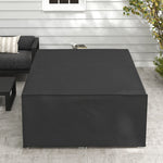 Housse salon de jardin bâche housse table de jardin tissu Oxford étanche anti-UV, 222 x 155 x 67 cm, noir