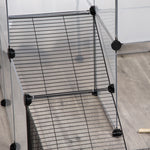 Lot de 2 enclos pour petits animaux design DIY cage modulable pour cochon d'Inde lapin chinchillas