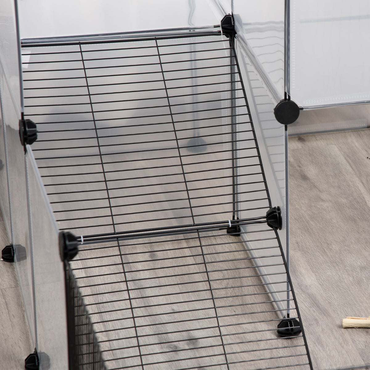 Lot de 2 enclos pour petits animaux design DIY cage modulable pour cochon d'Inde lapin chinchillas