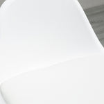 Set di 4 sgabelli da bar in stile scandinavo, altezza 70 cm, con gambe in legno e poggiapiedi in acciaio - bianco