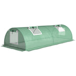 Mini Serre de Jardin mini serre tunnel à tomates 200 x 80 x 45 cm Acier PE Anti-UV 4 portes en filet enroulables vert