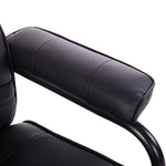 Elektrische, draaibare en verstelbare massage- en relaxfauteuil met voetensteun, bekleed met zwart kunstleer