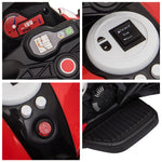 Elektrisches 3-Rad-Motorrad für Kinder 6 V, Elektroauto für Kinder mit Licht- und Soundeffekten, Geschwindigkeit 3 km/h, für 3 bis 5 Jahre, Tragkraft 25 kg, schwarz und rot