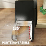 Réfrigérateur congélateur 88 L, petit réfrigérateur combiné avec portes réversibles et éclairage, 45,5x50x86,5cm, noir