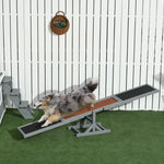 Agility sport pour chien bascule équipement entrainement chien bois sapin pré-huilé feutre bitumé antidérapant gris noir