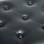 Banc de piano, banc de clavier réglable en hauteur en bois massif, tabouret piano avec siège rembourré polyuréthane à 10 boutons, stable et antidérapant, charge 200kg, noir