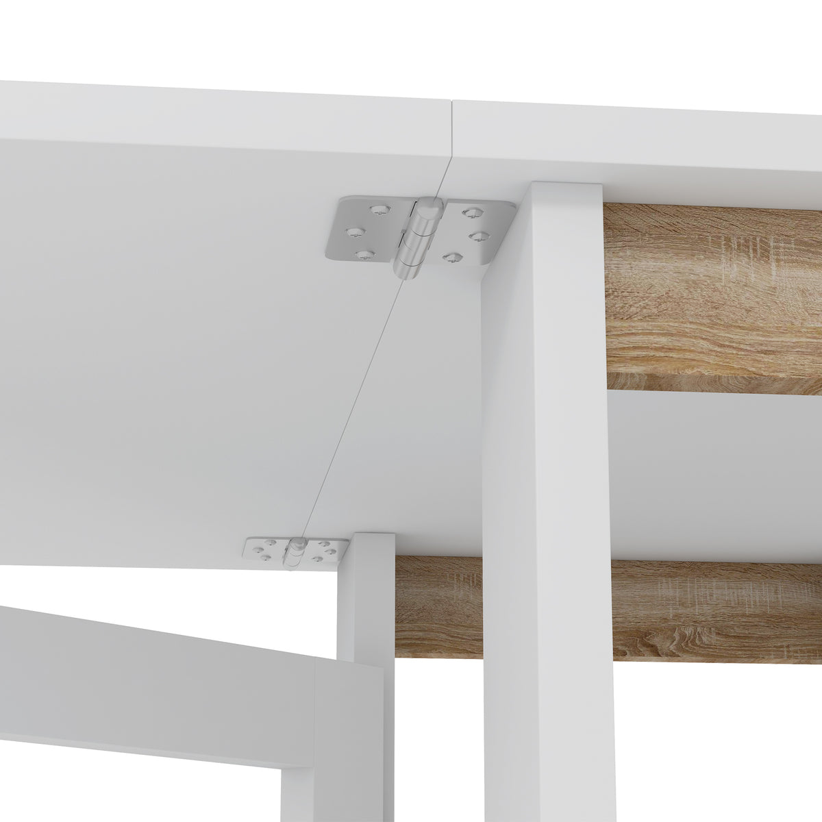 Table de cuisine table de salle à manger pliable amovible 3 étagères 2 abattants design moderne 120 x 60 x 75 cm blanc