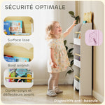 Bibliothèque pour enfant, rangement livre enfant 3 niveaux pour salle de jeux, chambre d'enfant, bois naturel