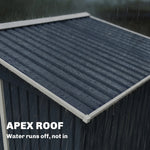 Abri de jardin 5,4 m² 2,77 x 1,95 x 1,92 m kit de fondation porte coulissante ventilations acier galvanisé, gris foncé