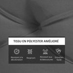 Ensemble de 2 coussins pour canapé palette 2 places dim. 120L x 80l x 12H cm Polyester gris