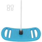 Balançoire enfant extérieur et intérieur avec corde réglable, mousqueton, charge max. 70 kg, bleu