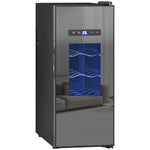 Cave à vin 12 bouteille 30L thermoélectrique double et silencieux avec porte en verre, LED, écran numérique, noir
