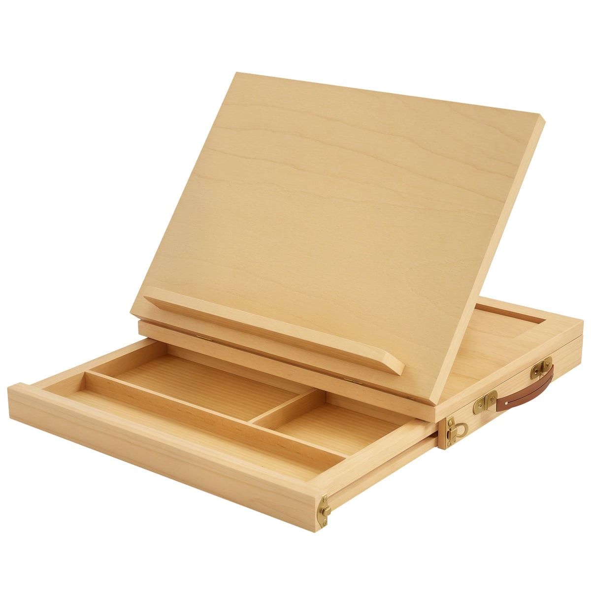 Chevalet de table en bois avec tiroir de rangement pour des toiles jusqu'à 24,5 cm pour adultes débutants bois naturel