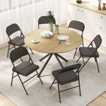 Lot de 6 chaises pliantes chaises de salle à manger portables cadre en acier 45 x 46 x 78 cm noir