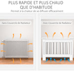 Cache-radiateur couverture radiateur Design couverture radiateur Panneau Cabinet 112L x 19l x 81H cm MDF Blanc