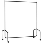 Portant à Vêtements avec Roulettes Tringle a Vêtement solide Charge 140 Kg 150 x 60 x 170 cm Porte-Manteau en acier noir