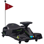 Kart électrique pour enfant 12V, karting enfant, vitesse réglable 3-8 km/h, mode de dérive, 90 x 53 x 99 cm, noir