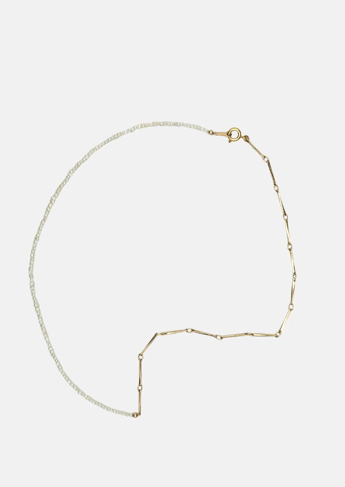 Collier bi-matière Teri en perles
